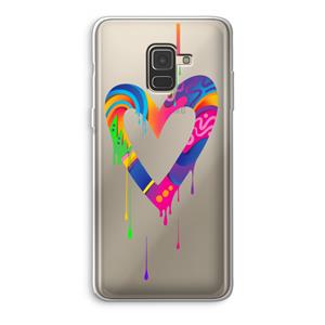 CaseCompany Melts My Heart: Samsung Galaxy A8 (2018) Transparant Hoesje
