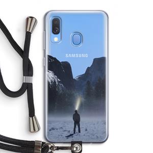 CaseCompany Wanderlust: Samsung Galaxy A40 Transparant Hoesje met koord