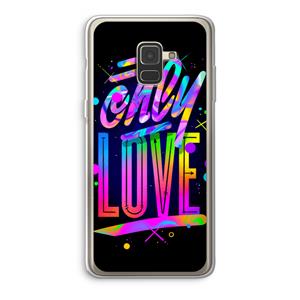CaseCompany Only Love: Samsung Galaxy A8 (2018) Transparant Hoesje