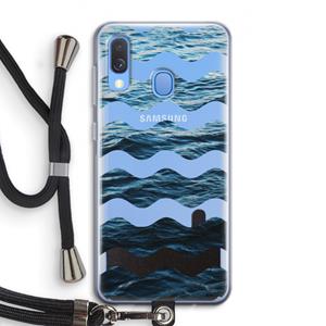CaseCompany Oceaan: Samsung Galaxy A40 Transparant Hoesje met koord