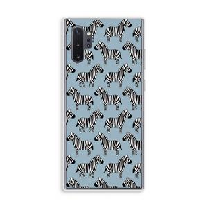 CaseCompany Zebra: Samsung Galaxy Note 10 Plus Transparant Hoesje
