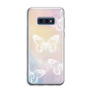 CaseCompany White butterfly: Samsung Galaxy S10e Transparant Hoesje