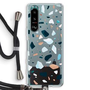 CaseCompany Terrazzo N°13: Sony Xperia 5 III Transparant Hoesje met koord