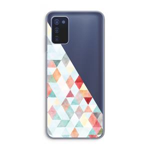 CaseCompany Gekleurde driehoekjes pastel: Samsung Galaxy A03s Transparant Hoesje