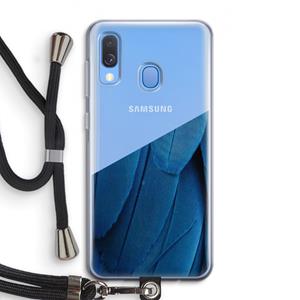 CaseCompany Pauw: Samsung Galaxy A40 Transparant Hoesje met koord
