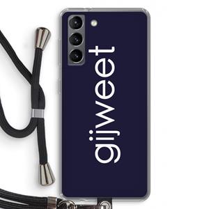 CaseCompany Gijweet: Samsung Galaxy S21 Transparant Hoesje met koord