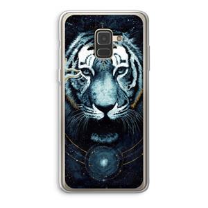 CaseCompany Darkness Tiger: Samsung Galaxy A8 (2018) Transparant Hoesje