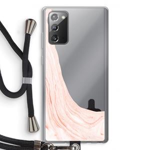 CaseCompany Peach bath: Samsung Galaxy Note 20 / Note 20 5G Transparant Hoesje met koord
