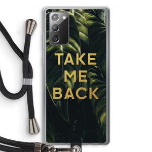 CaseCompany Take me back: Samsung Galaxy Note 20 / Note 20 5G Transparant Hoesje met koord