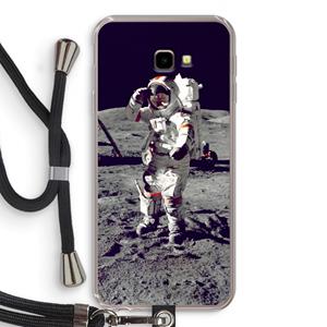 CaseCompany Spaceman: Samsung Galaxy J4 Plus Transparant Hoesje met koord