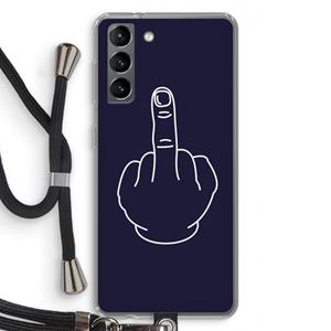 CaseCompany F**k U: Samsung Galaxy S21 Transparant Hoesje met koord
