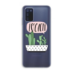CaseCompany I love cacti: Samsung Galaxy A03s Transparant Hoesje