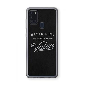 CaseCompany Never lose your value: Samsung Galaxy A21s Transparant Hoesje