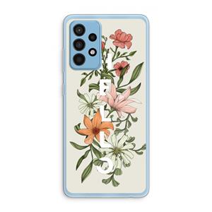 CaseCompany Hello bloemen: Samsung Galaxy A52 Transparant Hoesje