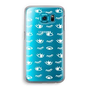 CaseCompany Eye pattern #3: Samsung Galaxy S6 Transparant Hoesje