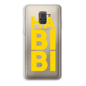 CaseCompany Habibi Blue: Samsung Galaxy A8 (2018) Transparant Hoesje
