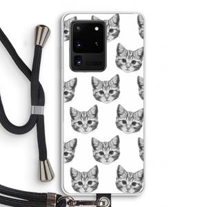 CaseCompany Kitten: Samsung Galaxy S20 Ultra Transparant Hoesje met koord