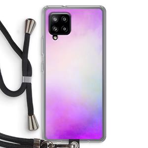 CaseCompany Clouds pastel: Samsung Galaxy A42 5G Transparant Hoesje met koord