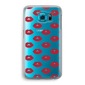 CaseCompany Lips: Samsung Galaxy S6 Transparant Hoesje