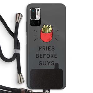 CaseCompany Fries before guys: Xiaomi Redmi Note 10 5G Transparant Hoesje met koord