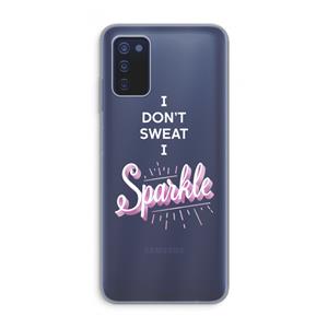 CaseCompany Sparkle quote: Samsung Galaxy A03s Transparant Hoesje