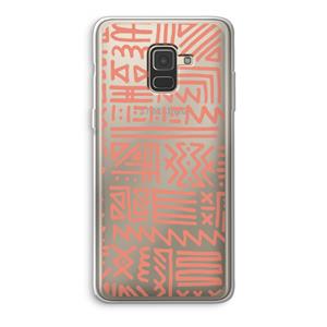CaseCompany Marrakech Pink: Samsung Galaxy A8 (2018) Transparant Hoesje