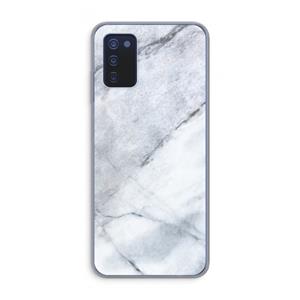 CaseCompany Witte marmer: Samsung Galaxy A03s Transparant Hoesje