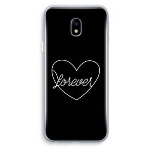 CaseCompany Forever heart black: Samsung Galaxy J3 (2017) Transparant Hoesje