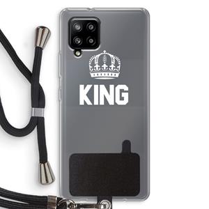 CaseCompany King zwart: Samsung Galaxy A42 5G Transparant Hoesje met koord