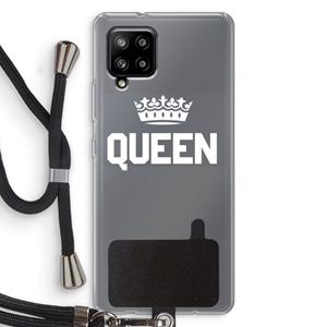 CaseCompany Queen zwart: Samsung Galaxy A42 5G Transparant Hoesje met koord