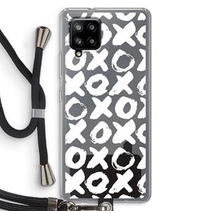 CaseCompany XOXO: Samsung Galaxy A42 5G Transparant Hoesje met koord