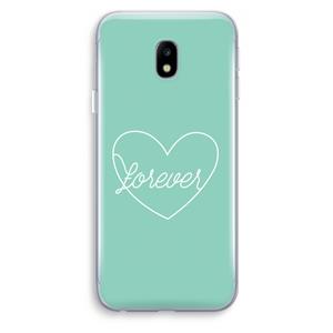 CaseCompany Forever heart pastel: Samsung Galaxy J3 (2017) Transparant Hoesje