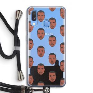 CaseCompany Kanye Call Me℃: Samsung Galaxy A40 Transparant Hoesje met koord