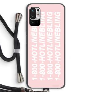 CaseCompany Hotline bling pink: Xiaomi Redmi Note 10 5G Transparant Hoesje met koord