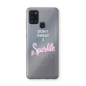 CaseCompany Sparkle quote: Samsung Galaxy A21s Transparant Hoesje