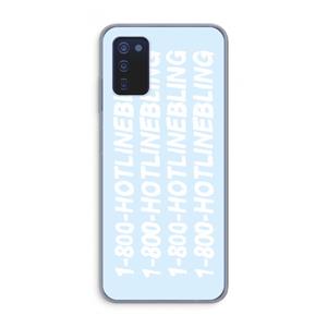 CaseCompany Hotline bling blue: Samsung Galaxy A03s Transparant Hoesje