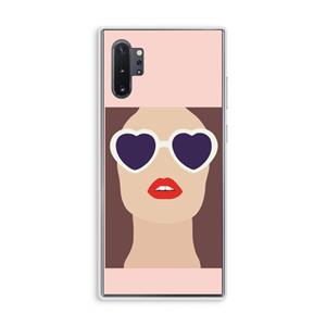 CaseCompany Red lips: Samsung Galaxy Note 10 Plus Transparant Hoesje