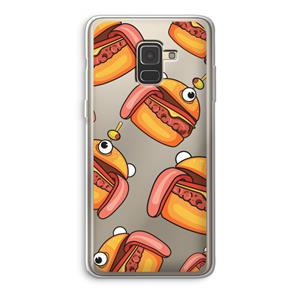 CaseCompany Hamburger: Samsung Galaxy A8 (2018) Transparant Hoesje