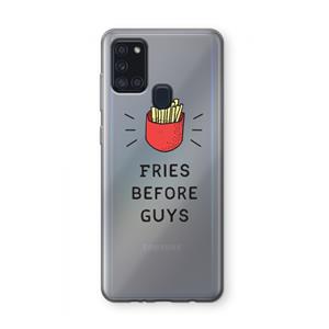 CaseCompany Fries before guys: Samsung Galaxy A21s Transparant Hoesje
