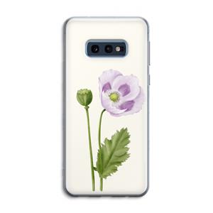 CaseCompany Purple poppy: Samsung Galaxy S10e Transparant Hoesje