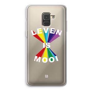 CaseCompany Het Leven Is Mooi: Samsung Galaxy A8 (2018) Transparant Hoesje