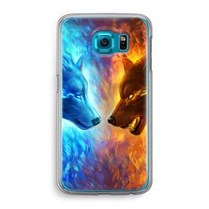 CaseCompany Fire & Ice: Samsung Galaxy S6 Transparant Hoesje