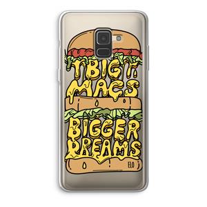 CaseCompany Big Macs Bigger Dreams: Samsung Galaxy A8 (2018) Transparant Hoesje