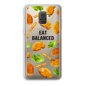 CaseCompany Eat Balanced: Samsung Galaxy A8 (2018) Transparant Hoesje