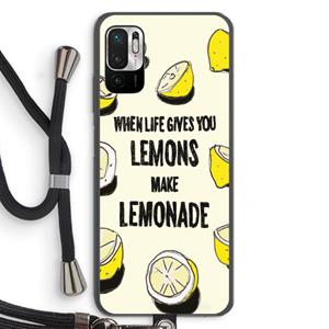 CaseCompany Lemonade: Xiaomi Redmi Note 10 5G Transparant Hoesje met koord