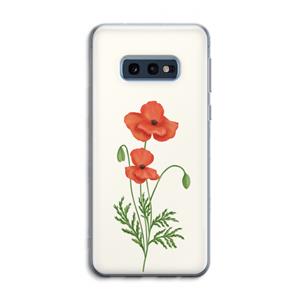 CaseCompany Red poppy: Samsung Galaxy S10e Transparant Hoesje