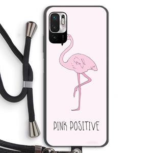 CaseCompany Pink positive: Xiaomi Redmi Note 10 5G Transparant Hoesje met koord