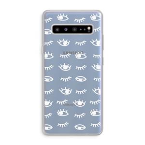 CaseCompany Eye pattern #3: Samsung Galaxy S10 5G Transparant Hoesje