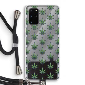 CaseCompany Weed: Samsung Galaxy S20 Plus Transparant Hoesje met koord