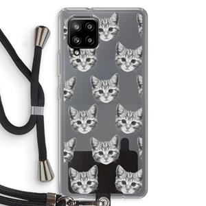 CaseCompany Kitten: Samsung Galaxy A42 5G Transparant Hoesje met koord